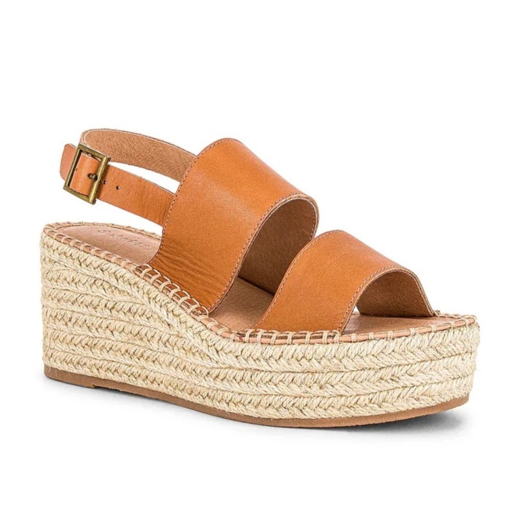Soludos® (Women's‎ 8.5 M) Carmel™ Jute Wrapped Wedge Sandal in Camel - $150